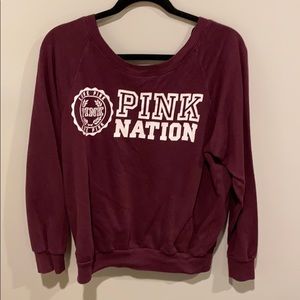 slouchy pink sweater